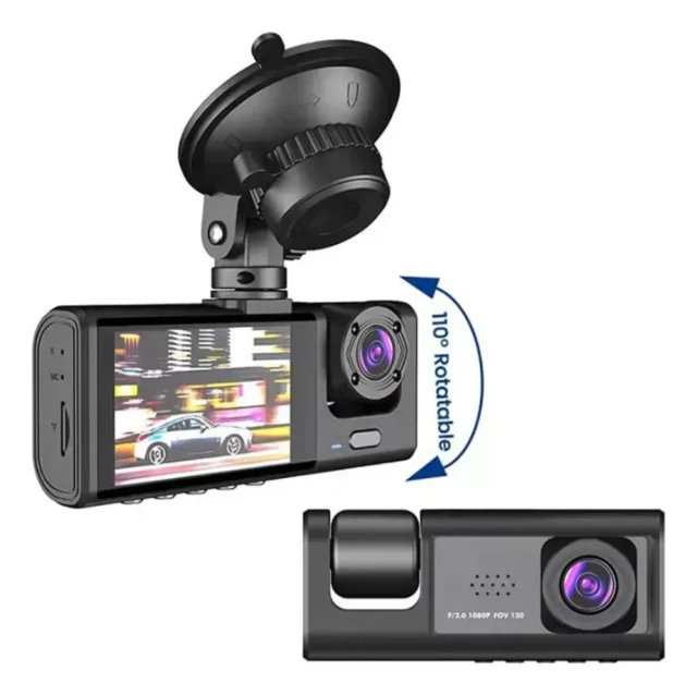 Grabadora de Conducción Dual Full HD 1080p con Espejo Retrovisor y Cámara Trasera, foto 1 de 5