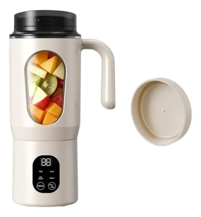 Licuadora portátil 580 ml con batería, 22000 rpm, jarra plástica blanca para smoothies y jugos, foto 5 de 5
