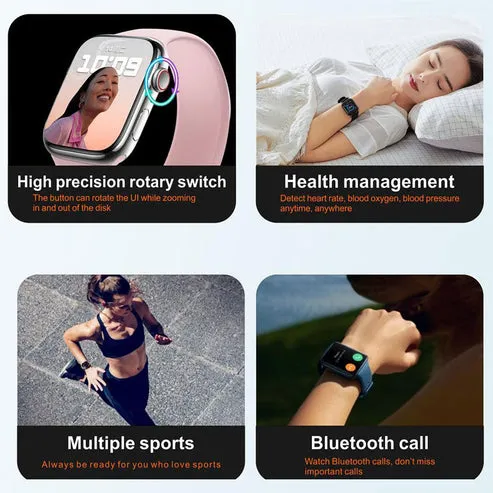 Smartwatch + audifonos de regalia, con monitoreo de salud, notificaciones push, Bluetooth 5.1, compatible con Android e iOS, foto 3 de 5