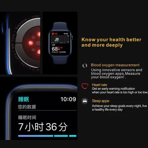 Smartwatch + audifonos de regalia, con monitoreo de salud, notificaciones push, Bluetooth 5.1, compatible con Android e iOS, foto 2 de 5
