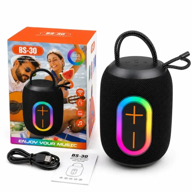 Parlante Bluetooth Portátil 8W con 6 Modos LED y Carga USB, foto 4 de 4