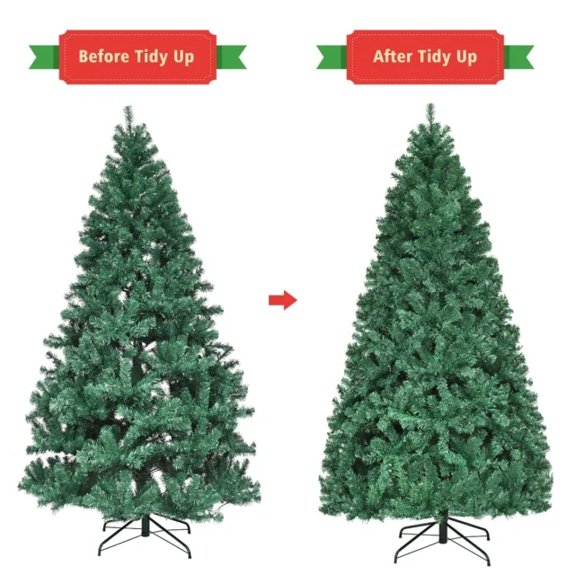 Árbol de Navidad Preiluminado 2.4 Metros 430 Luces LED Blanco Cálido PVC Denso, foto 2 de 4