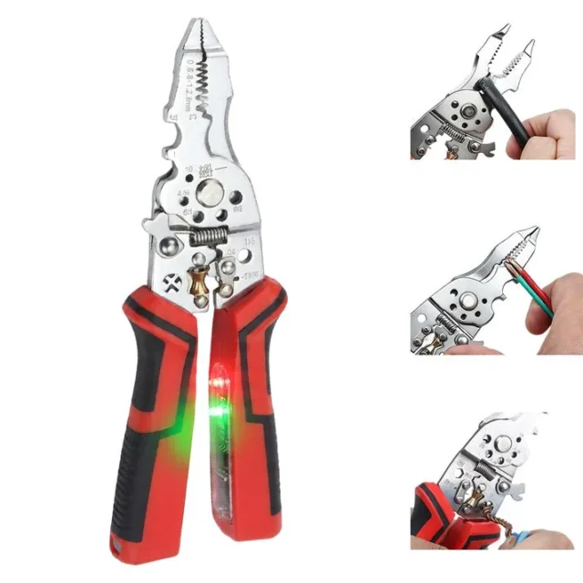 Alicate Pelacables Multifuncional 16 en 1 con Probador de Voltaje LED, foto 1 de 5