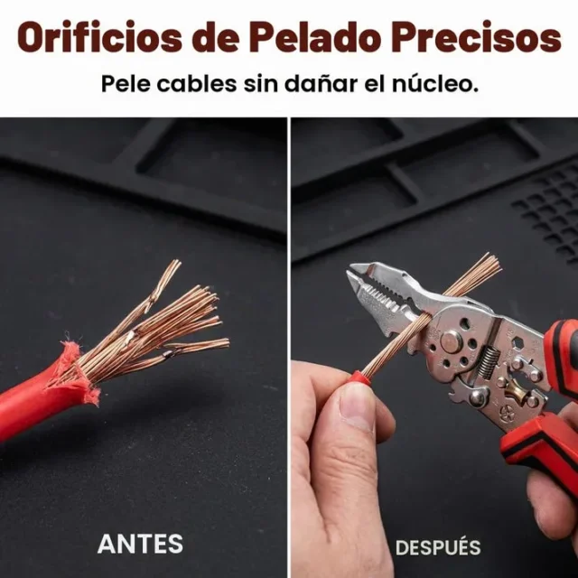 Alicate Pelacables Multifuncional 16 en 1 con Probador de Voltaje LED, foto 4 de 5