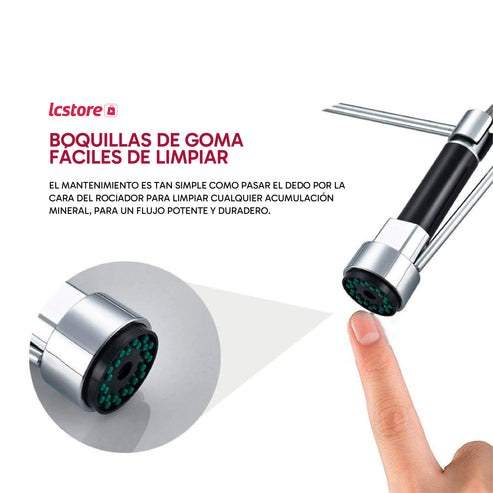 Grifo de cocina con rociador de acero inoxidable cepillado, dos modos de pulverización con chorro aireado y spray de preenjuague, altura de 16 pulgadas (40,6 cm) y líneas de agua de 27,5 pulgadas, foto 3 de 5