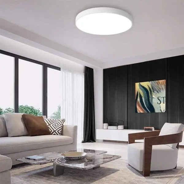 Ganeed Lámparas de techo LED, lámpara de techo moderna de 39 W y 19.6 pulgadas, montaje empotrado, redondo, 6500 K, iluminación de techo blanca fría para comedor, pasillo, sala de estar, cocina