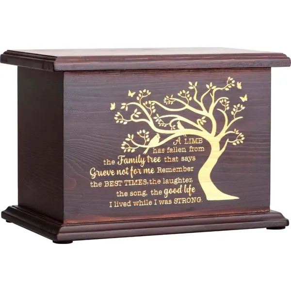 Urnas de cremación para cenizas, Urna de madera conmemorativa para cenizas humanas, adultos, hombres y mujeres, grandes urnas de madera funerarias, recuerdo del árbol de la vida.