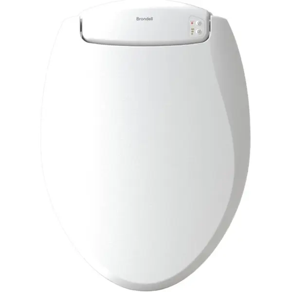 Brondell L60-RW LumaWarm - Asiento de inodoro redondo con luz nocturna con calefacción, color blanco