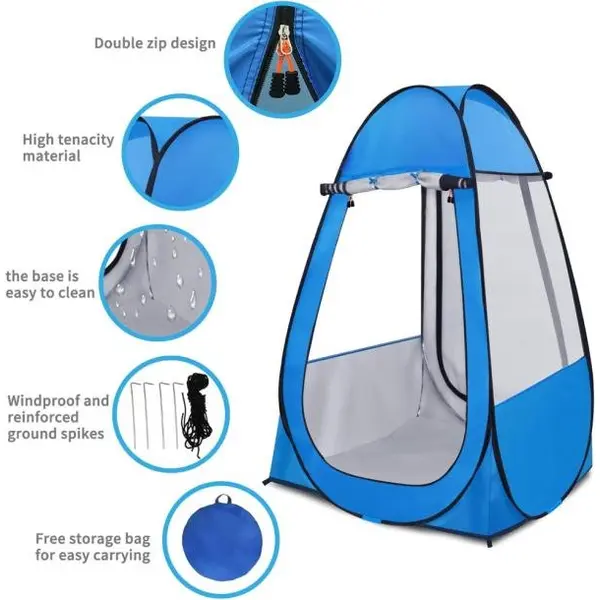 Tienda de campaña desplegable, tiendas de campaña transparentes para exteriores, pesca deportiva, a prueba de lluvia y viento, de playa para camping, ligera y resistente, fácil de armar.