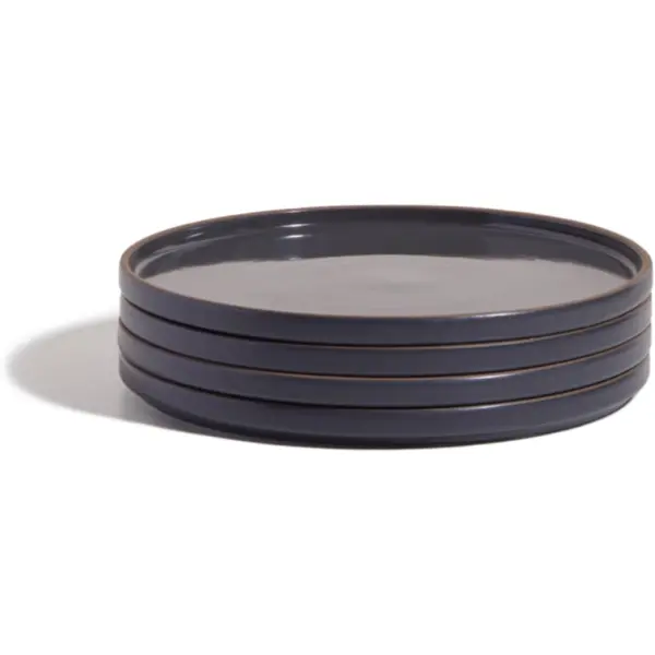 Our Place Platos llanos ? Juego de cuatro platos llanos de cerámica hechos a mano de 10.5 pulgadas- Resistente a las astillas, grado de restaurante, apilables y ahorro de espacio