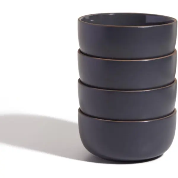 Our Place ? Set de 4 cuencos de cerámica hechos a mano de 6 pulgadas | Versátiles para sopas, avena y postres | Resistente a las astillas, grado de restaurante | Apilables.