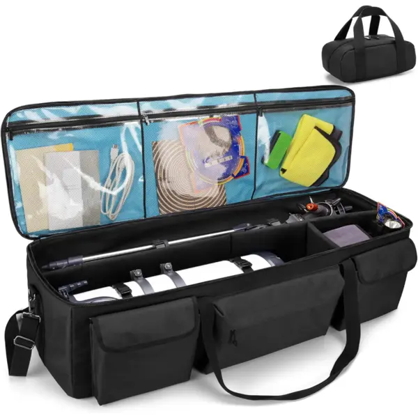 bolsa de viaje para telescopio de 40.8", funda suave con divisores, bolsa de accesorios, hebillas y protección para tubo óptico astronómico.