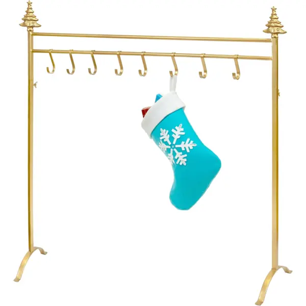 Red Co. Soporte de metal para árbol de Navidad de 37.5 pulgadas con 8 ganchos, color negro