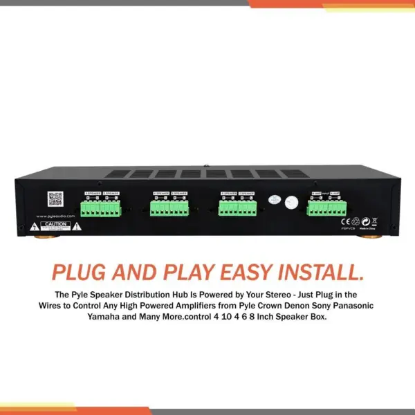 caja de distribución para control de amplificador de alta potencia multicanal, 6 pares de altavoces - PSPVC6