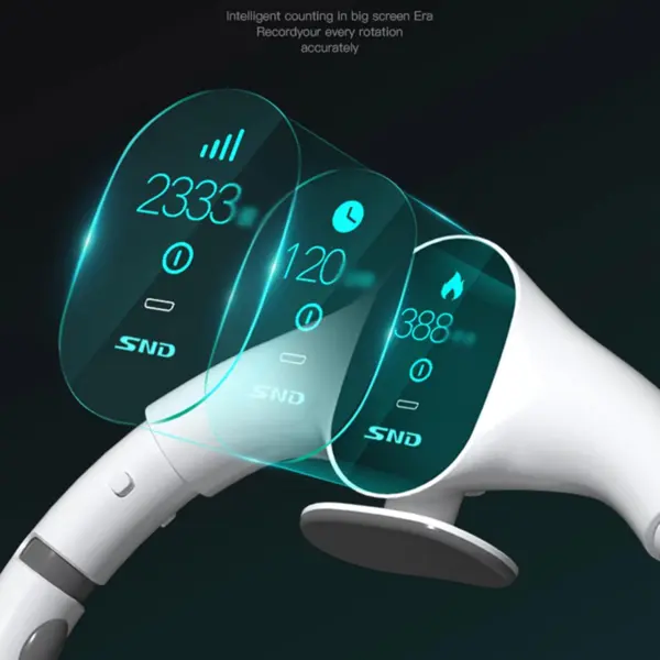 Hula Hoop inteligente de fitness de tamaño ajustable, contador digital para adultos y adolescentes para aumentar la pérdida de peso, anillo deportivo con masaje envolvente de 360 ??grados, blanco, tal