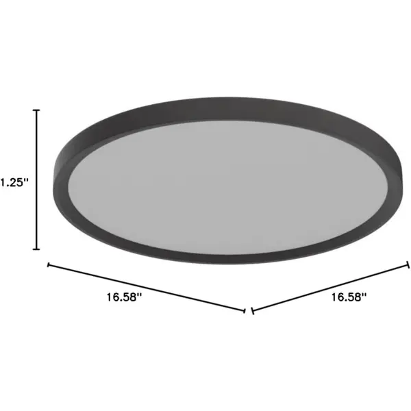 Lámpara de techo LED negra de 15.8 pulgadas, 32W, 3480LM, 3000K/4000K/6000K CCT seleccionable, luz plana redonda para pasillos, cocinas, dormitorios, lavanderías