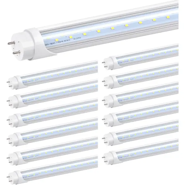 Paquete de 12 bombillas LED T8 de 121.92 cm, bombillas tipo B, 24 W, 3120 lúmenes, 6000 K, bombillas fluorescentes blancas de luz diurna de 48 pulgadas, derivación de lastre, T8 T10 T12 de 4