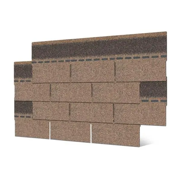 Tejas asfálticas para reparación de techos, decoración de cobertizos, color beige (3 pestañas), 8 unidades, 39,4" x 13,1"