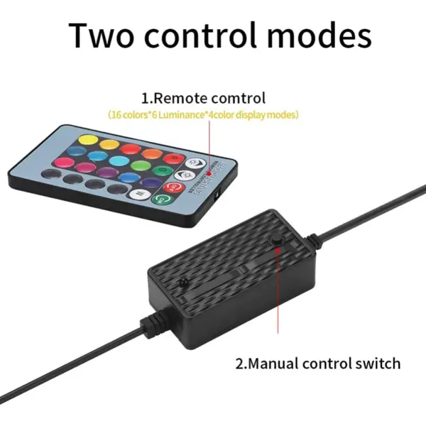 Luz LED de burbujas de aire para acuario, sumergible bajo el agua, tanque de peces, luz que cambia de color, herramientas de acuario de oxígeno, enchufe de EE. UU., 18.1 in/18.1 pulgadas