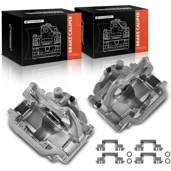 A-Premium Conjunto de pinza de freno de disco con soporte compatible con modelos seleccionados Cadillac, Chevy y GMC - Escalade, Avalanche, Silverado 1500, Suburban 1500, Tahoe, Sierra 1500 y más