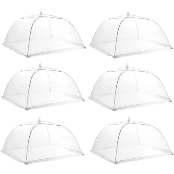 6 piezas, Cubierta de tienda de campaña de alimentos, XL, placa de malla para servicio, tienda de campaña, red plegable para acampar al aire libre, picnic, barbacoa, protector de alimentos