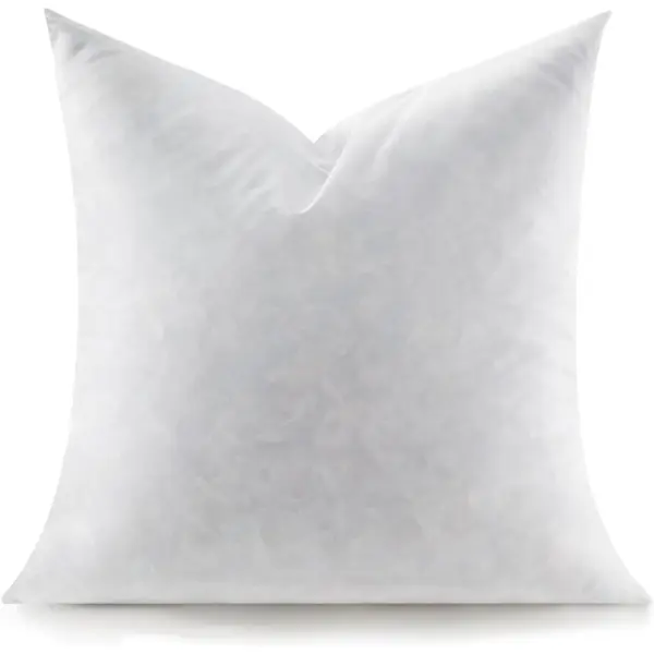 Inserto de almohada de plumas, cuadrado suave y esponjoso de 26 x 26 pulgadas, inserto decorativo para almohada, almohadas de plumas y plumón estilo europeo para cama, sofá y cojín