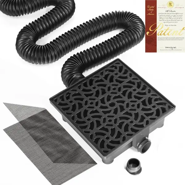 extensiones de bajante de canalón, extensor de bajante de perfil bajo mejorado de 12 x 12 pulgadas, sin drenaje francés de excavación profunda, extensión de tubo flexible de hasta 8.2 pies
