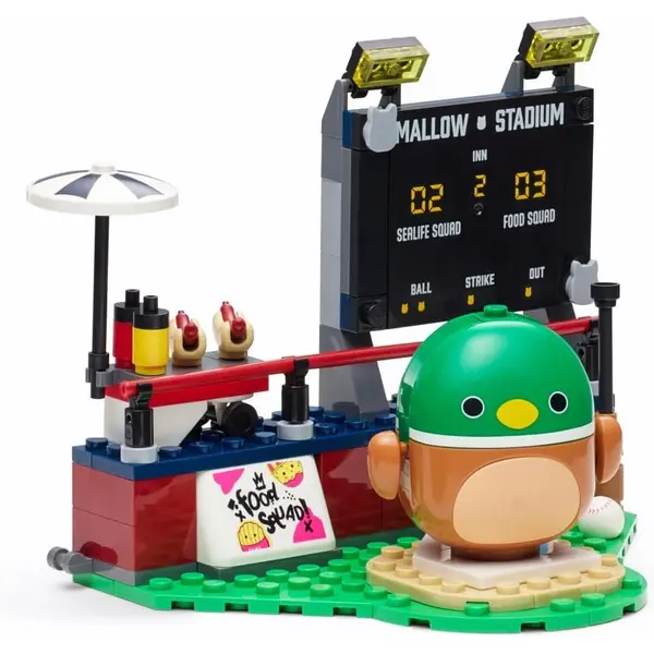 BLDR Squishmallows Juego de Construcción del Juego de Bolas de Avery - Figura Construible de Avery el Pato Mallard para Fans de Squishmallows 8+