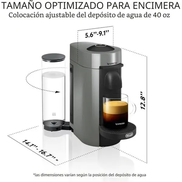 Cafetera de una sola porción: café o espresso con solo tocar un botón. Programas y características innovadoras como calentamiento de 25 segundos y apagado automático de ahorro de energía