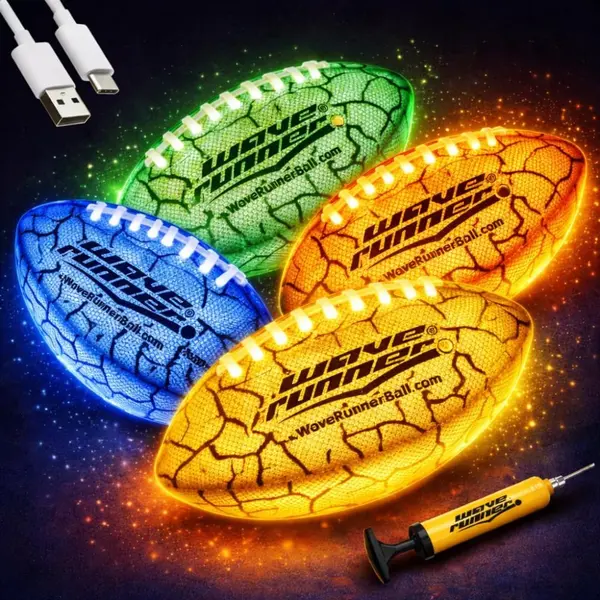 Balón de fútbol LED impermeable que brilla en la oscuridad para niños, adolescentes y adultos - Fútbol iluminado incluye bomba y baterías