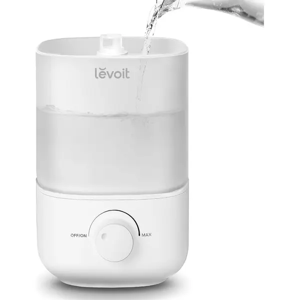 Humidificador Levoit de llenado superior, tanque de 2.5 L, silencioso 28 dB, para dormitorio y habitación grande, fácil de usar y limpiar
