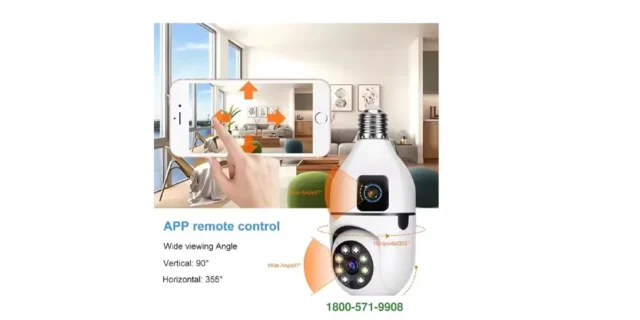 Cámara CCTV WiFi de doble pantalla PTZ inteligente 4MP, visión nocturna y video panorámico 360° almacenado en nube, foto 4 de 5