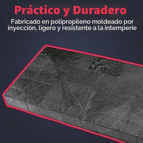 Base de soporte para unidad condensadora de aire acondicionado o mini split, de polipropileno gris con superficie antideslizante y parte inferior acanalada, resistente a la humedad, para exteriores, foto 2 de 8