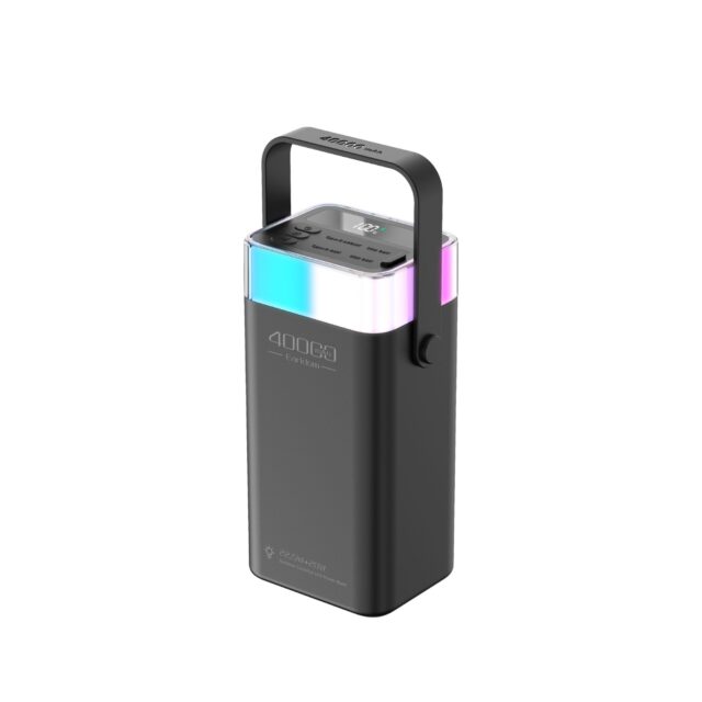 Batería de emergencia Earldom ET-PD38 con capacidad de 40 000 mAh, batería de polímero de litio, indicador LED de nivel de batería, conversión de alta eficiencia y acabado negro, para cargar celulares, foto 3 de 5