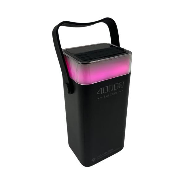 Batería de emergencia Earldom ET-PD38 con capacidad de 40 000 mAh, batería de polímero de litio, indicador LED de nivel de batería, conversión de alta eficiencia y acabado negro, para cargar celulares, foto 4 de 5