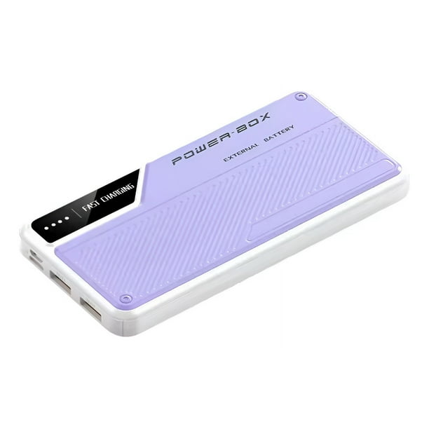 Batería de emergencia power bank naranja de 10000 mAh con celda de polímero de litio integrada y cables incorporados para cargar teléfonos móviles, con carcasa de material ABS y formato portátil, foto 3 de 4