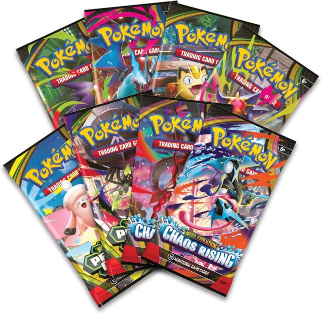 Colección premium Pokémon Mega Greninja ex con carta Mega Greninja ex, sobres de cartas Pokémon y sticker reutilizable, para coleccionistas y jugadores de Pokémon a partir de 6 años de edad, foto 2 de 4
