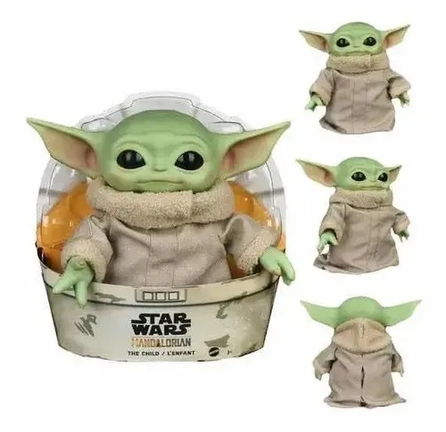 Muñeco de Grogu de Star Wars The Mandalorian, figura de 31 cm de alto con cuerpo de peluche café y cara verde, para coleccionar, decorar y jugar, ideal como regalo para fans de la saga, foto 2 de 2