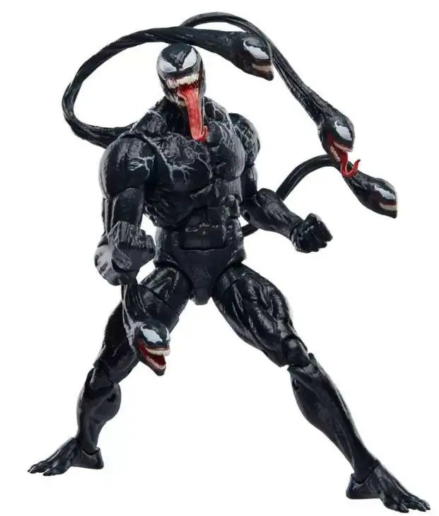 Figura coleccionable de Venom Marvel Legends Series de Hasbro, articulada, de 18 cm de alto, color negro con detalles blancos, incluye cabeza y manos intercambiables, para vitrina y coleccionistas, foto 6 de 6