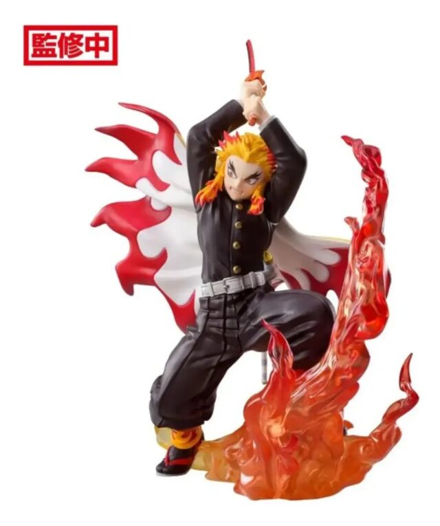 Figura de anime Rengoku Kyojuro de Demon Slayer Kimetsu no Yaiba, línea Xross Link de 19 cm de alto, figura coleccionable en caja con diseño de acción, para fans y coleccionistas del anime, foto 1 de 7