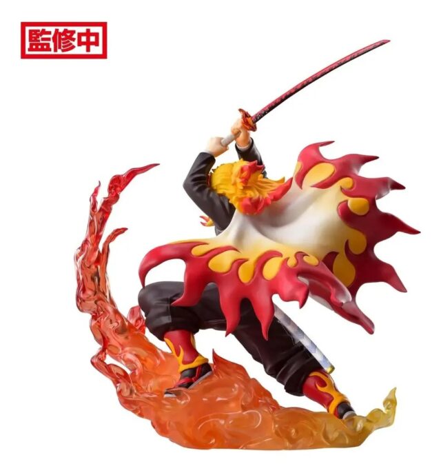 Figura de anime Rengoku Kyojuro de Demon Slayer Kimetsu no Yaiba, línea Xross Link de 19 cm de alto, figura coleccionable en caja con diseño de acción, para fans y coleccionistas del anime, foto 5 de 7