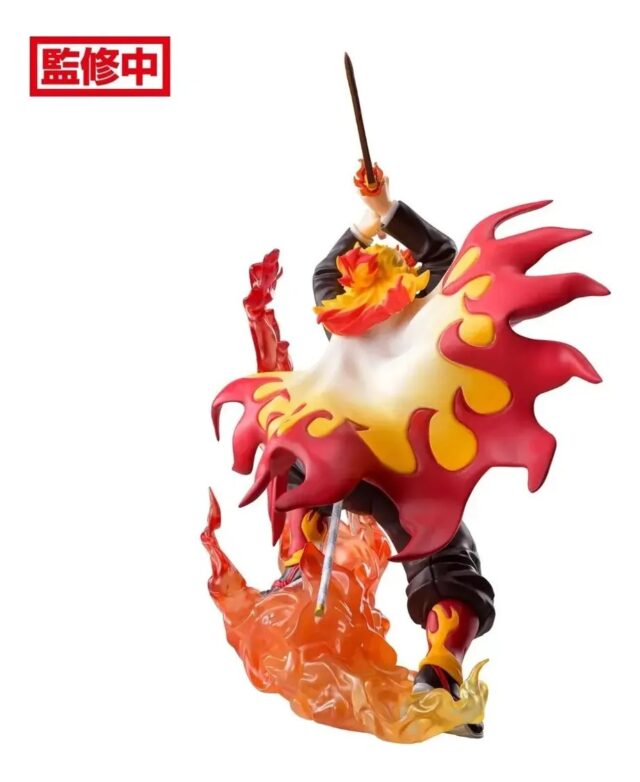 Figura de anime Rengoku Kyojuro de Demon Slayer Kimetsu no Yaiba, línea Xross Link de 19 cm de alto, figura coleccionable en caja con diseño de acción, para fans y coleccionistas del anime, foto 6 de 7