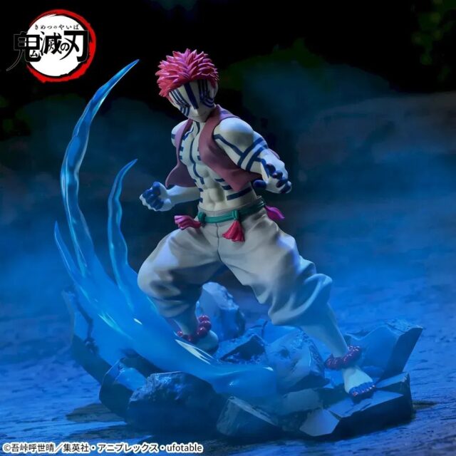 Figura de anime coleccionable de Akaza de Kimetsu no Yaiba, de 13 cm de alto, en caja, con pose de acción, ideal para fanáticos del anime y para decorar vitrinas o escritorio, foto 2 de 6