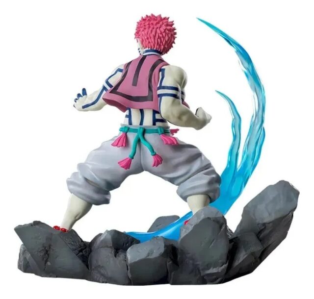 Figura de anime coleccionable de Akaza de Kimetsu no Yaiba, de 13 cm de alto, en caja, con pose de acción, ideal para fanáticos del anime y para decorar vitrinas o escritorio, foto 4 de 6