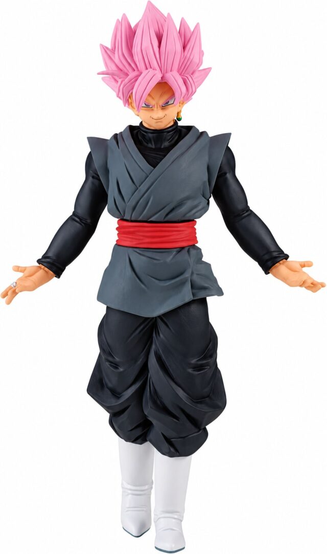 Figura de acción Banpresto Clearise de Goku Black Super Saiyan Rosé, personaje de Dragon Ball Super con cabello rosa, pose de combate y 20 cm de alto, pieza de colección para vitrina o regalo, foto 1 de 4