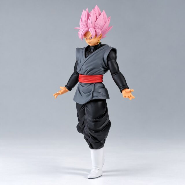 Figura de acción Banpresto Clearise de Goku Black Super Saiyan Rosé, personaje de Dragon Ball Super con cabello rosa, pose de combate y 20 cm de alto, pieza de colección para vitrina o regalo, foto 2 de 4