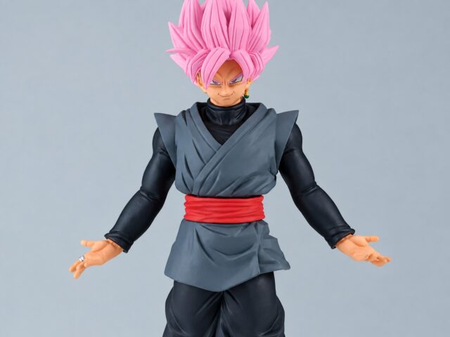 Figura de acción Banpresto Clearise de Goku Black Super Saiyan Rosé, personaje de Dragon Ball Super con cabello rosa, pose de combate y 20 cm de alto, pieza de colección para vitrina o regalo, foto 4 de 4