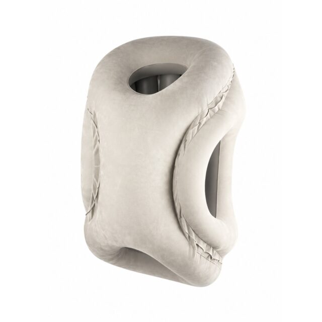 Almohada de viaje inflable Earldom ET-S17, compacta cuando está desinflada, con forma ergonómica y soporte multiángulo para cabeza y cuello, adecuada para diversas alturas, aviones y oficinas, foto 2 de 4