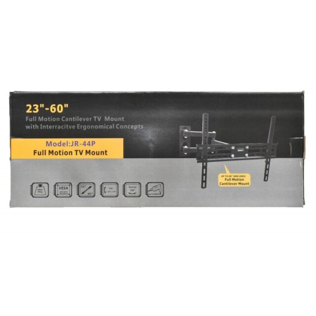 Soporte de pared para TV de 23 a 60 pulgadas con 3 brazos ajustables, acero resistente, soporta hasta 40 kg, compatible con VESA 100x100 a 400x400, color negro, brazos retráctiles para ahorrar espacio, foto 4 de 5