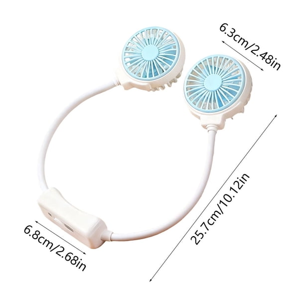 Ventilador compacto y liviano celeste, modelo DD8026S, para llevar en el bolso o la mochila, con flujo de aire que refresca en segundos, ideal para estudiantes, oficinistas y viajeros, foto 2 de 4